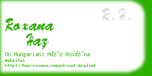 roxana haz business card